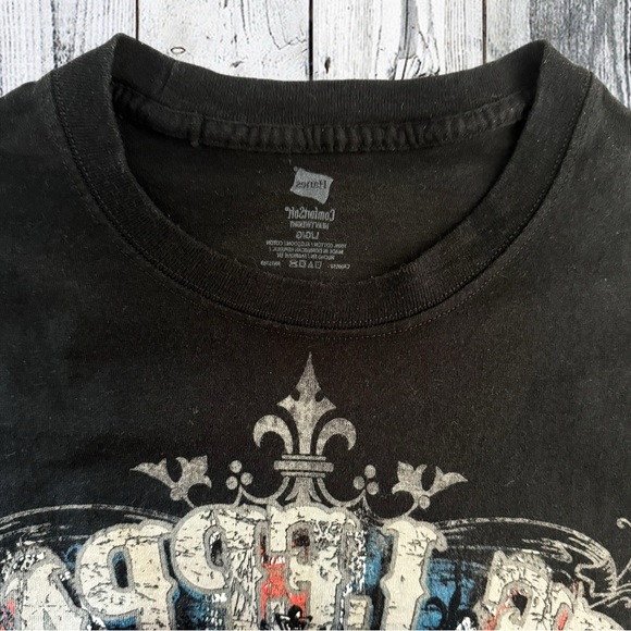 Def Leppard Rock of Ages Tour 2012 Short Sleeve Black Tee Shirt... Size Large - Picture 3 of 10